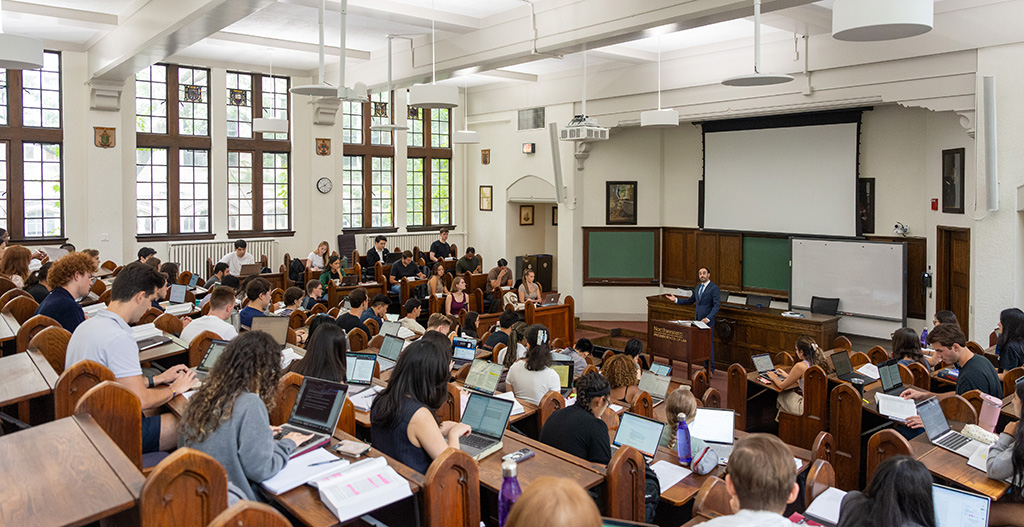 At the Northwestern University Pritzker School of Law on August 27, 2024. Photo by Jason Smith